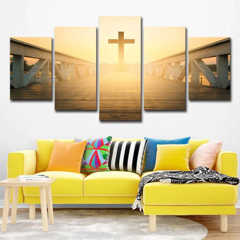 Cross-Border Wall Art - Jesus Over Bridge Home Decor