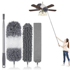 4pcs Microfiber Duster Cleaning Kit with Extension Pole