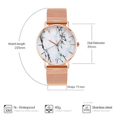 Fashion Marble Wrist Watch Luxury Women Watches