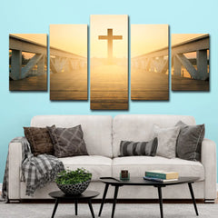 Cross-Border Wall Art - Jesus Over Bridge Home Decor