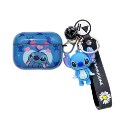 Stitch Airpod pro Case Cover with Keychain/Lanyard Protective Shockproof Cover Wireless Airpod pro Case