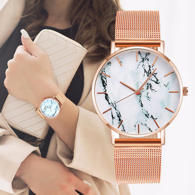 Fashion Marble Wrist Watch Luxury Women Watches